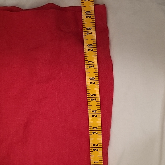 Red linen Banana Republic pants - Picture 5 of 7